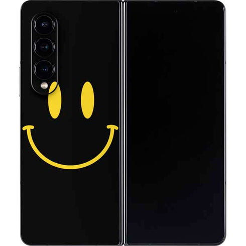 Black Happy Face Galaxy Z Fold4 5G Skin